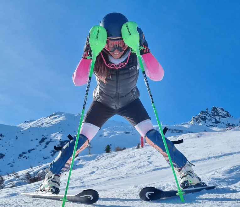 Avec Elise, avant le slalom des Championnats du monde