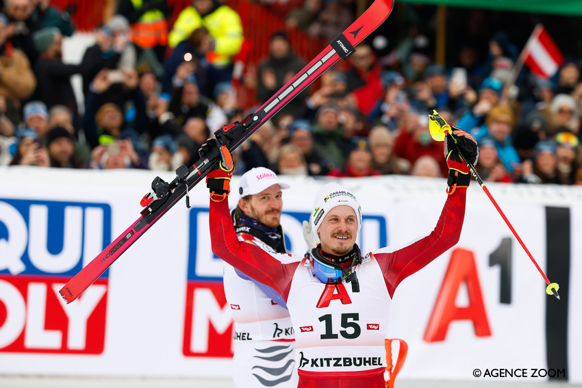 Superbe première de Manuel Feller à Kitzbühel