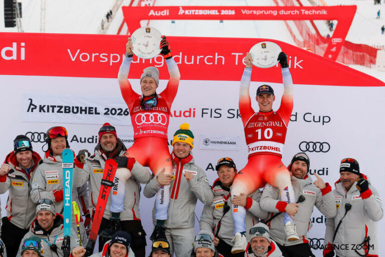 Kitzbühel : doublé Odermatt/Von Allmen sur le Super G en attendant la descente 