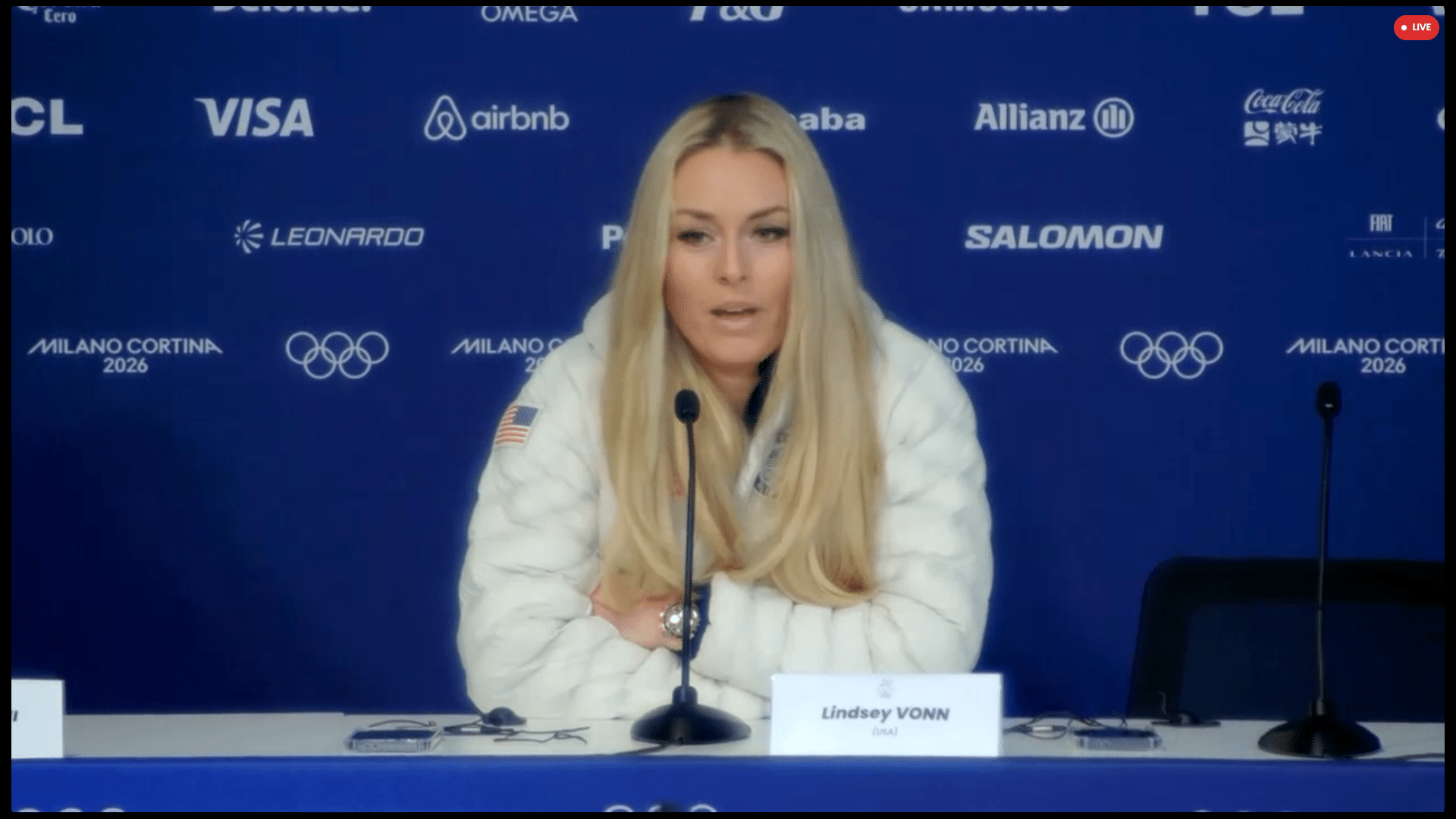 Lindsey Vonn blessée, ne renonce pas aux JO de Milan-Cortina