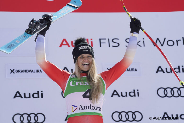 Corinne Suter remporte la descente de Soldeu