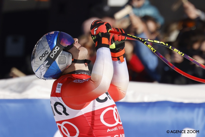 Marco Odermatt savoure sa victoire sur la descente de Garmisch-Partenkirchen